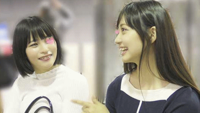 【ダブル痴漢】女子アナ系美女＆のん激似の美脚OL2人組＊連れ込みフェラから口内発射＆生挿入＊中出し直後に指マン潮吹き【高画質】