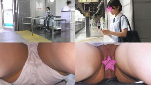 《W特典》【電車痴漢】★ショートカットJ○がパンツ履いたまま大量潮吹き★お嬢様校の学級委員風なのに7連続潮吹きに白目イキ！
